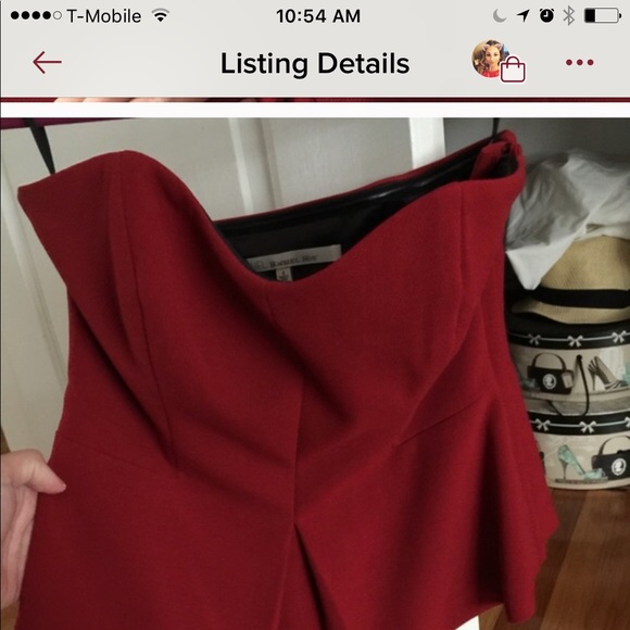 Burgundy pants set. Pants size 6, top size 4 - Picture 3 of 3